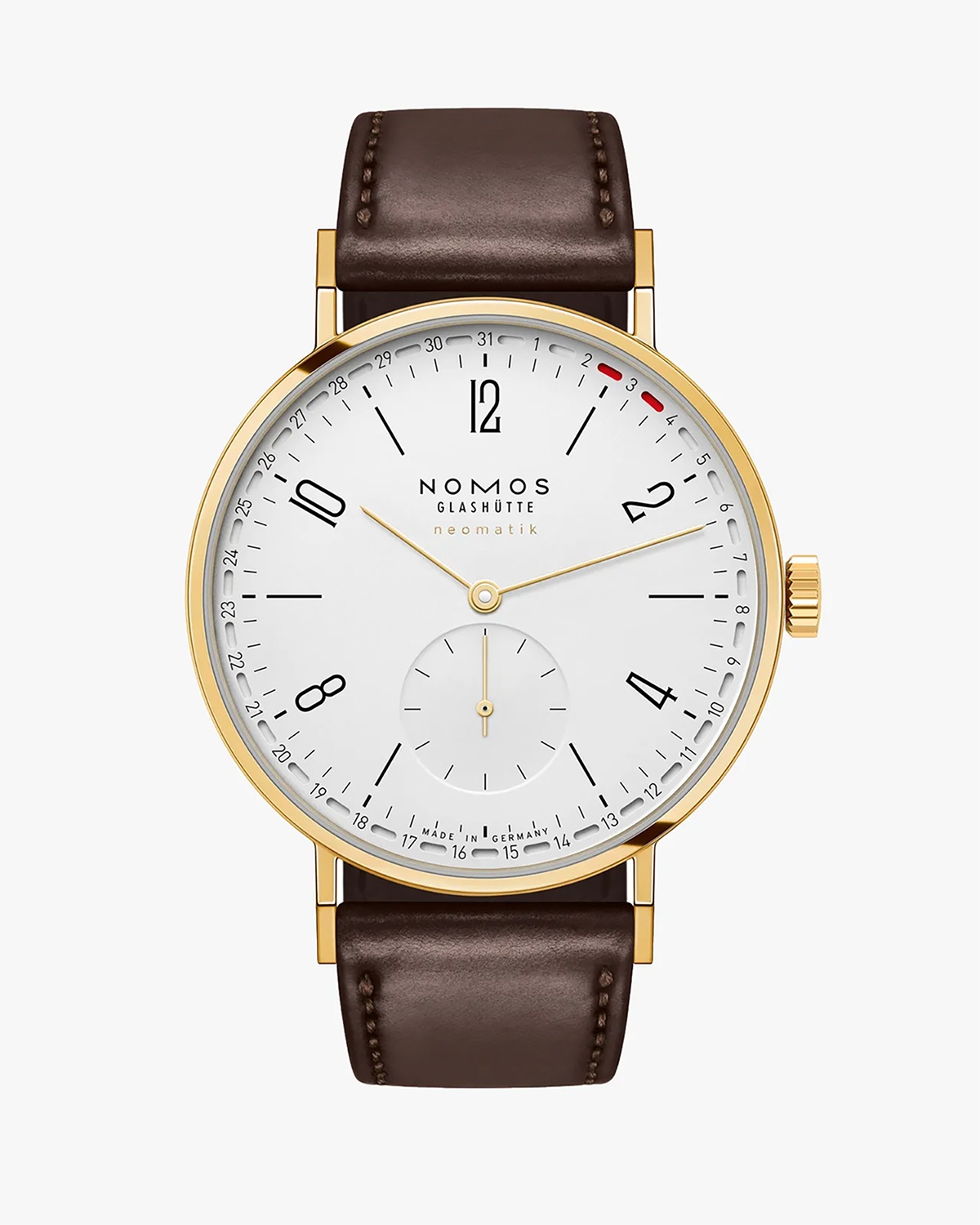 NOMOS Glashütte Tangente Gold Neomatik 38mm Update Doré Ref. 196