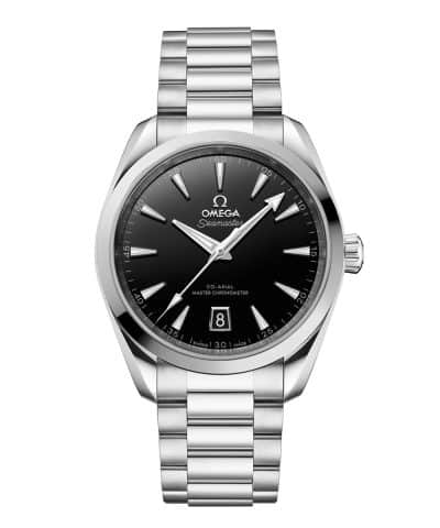 Produktbilde av Omega Seamaster Aqua Terra 150M 38MM med sort urskive på stållenke. Ref. O22010382001004.