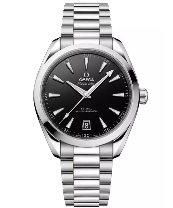 Produktbilde av Omega Seamaster Aqua Terra 150M 41MM med sort urskive på stållenke. Ref. O22010412101002.