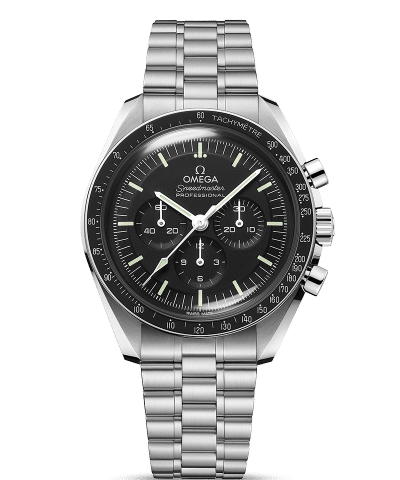 Produktbilde av Omega Speedmaster Moonwatch Professional Co-Axial Master Chronometer Chronograph 42mm med sort urskive og lenke. Ref. O31030425001001