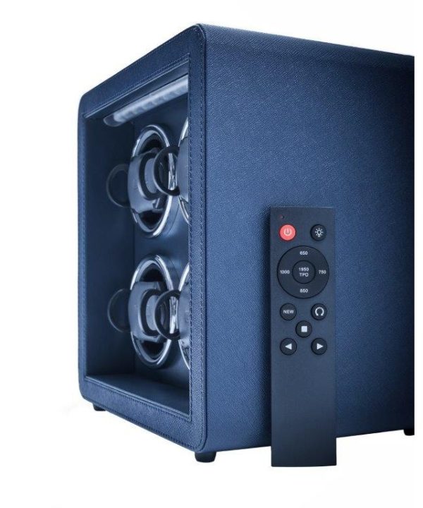 Leanschi watch winder 4 slots/blue saffino