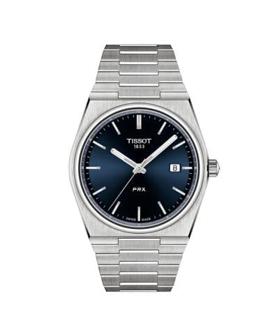 Produktbilde av Tissot PRX 40mm med blå urskive og stållenke. Referanse. T137.410.11.041.00