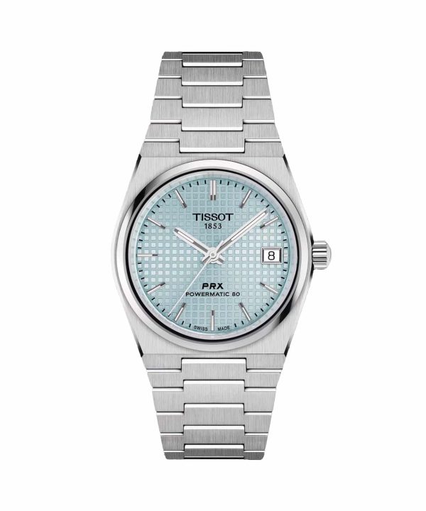Produktbilde av Tissot PRX Powermatic 80 35mm med blå urskive og stållenke. Referanse. T137.207.11.351.00.