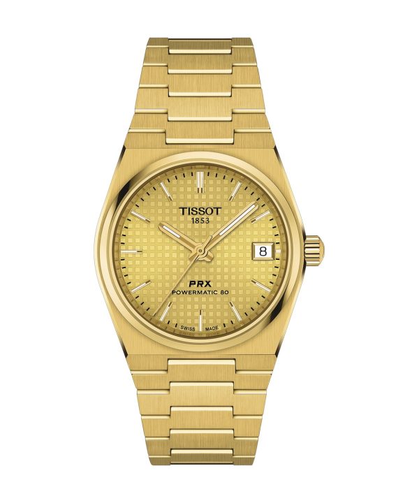 Produktbilde av Tissot PRX Powermatic 80 35mm med champagne urskive og stållenke. Referanse. T137.207.33.021.00.