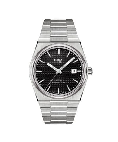 Produktbilde av Tissot PRX 40mm Powermatic 80 med sort urskive og stållenke. Referanse. T137.407.11.051.00