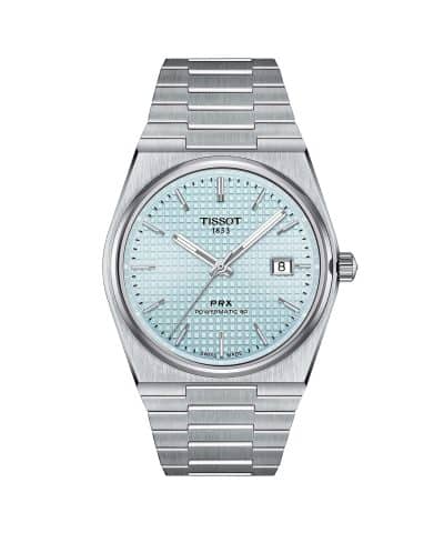 Produktbilde av Tissot PRX Powermatic 80 40mm med blå urskive og stållenke. Referanse. T137.407.11.351.00