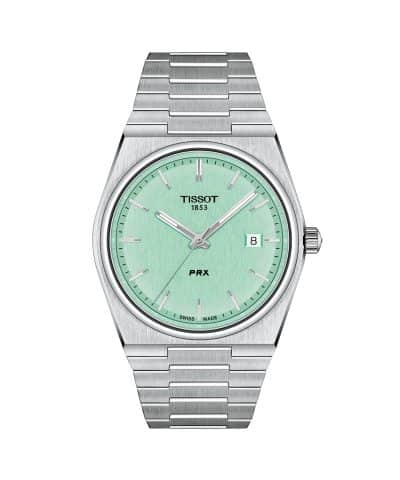 Produktbilde av Tissot PRX 40mm med grønn urskive stållenke. Referanse. T137.410.11.091.01.