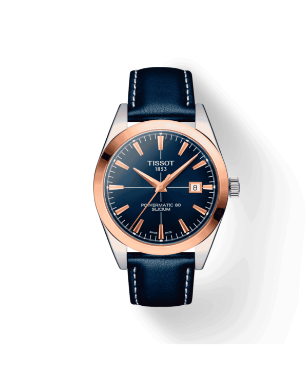 Tissot Gentleman Powermatic 80 Silicium Solid 18K Gold bezel - T927.407.46.041.00