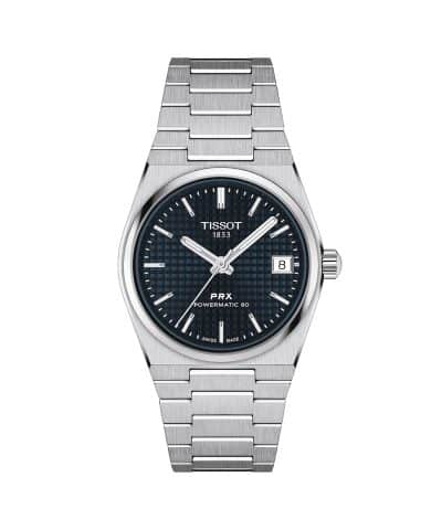 Produktbilde av Tissot PRX 35mm Powermatic 80 med sort urskive og lenke. Referanse. T137.207.11.041.00
